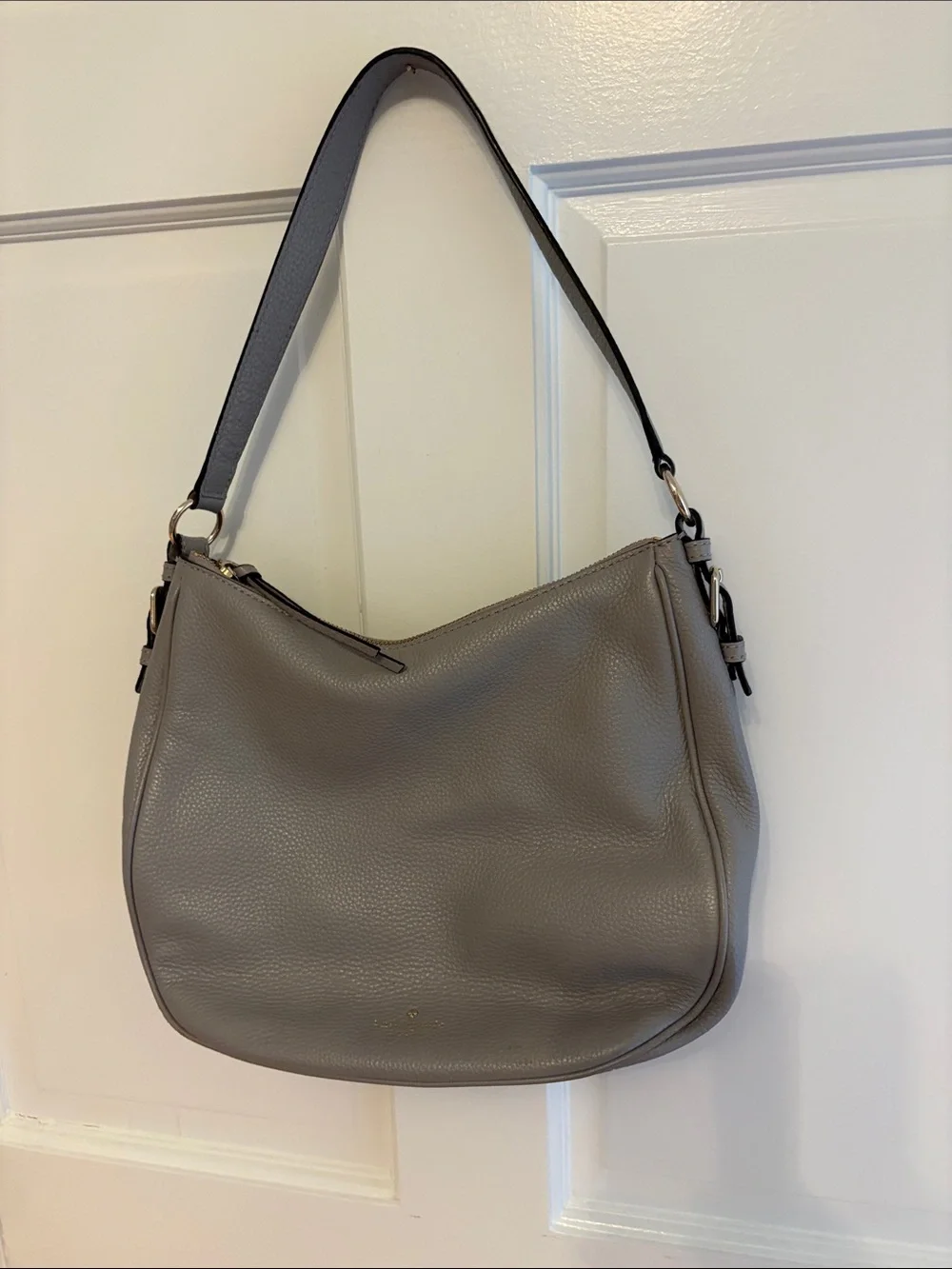 Kate Spade Pebbled Leather Hobo - Gray